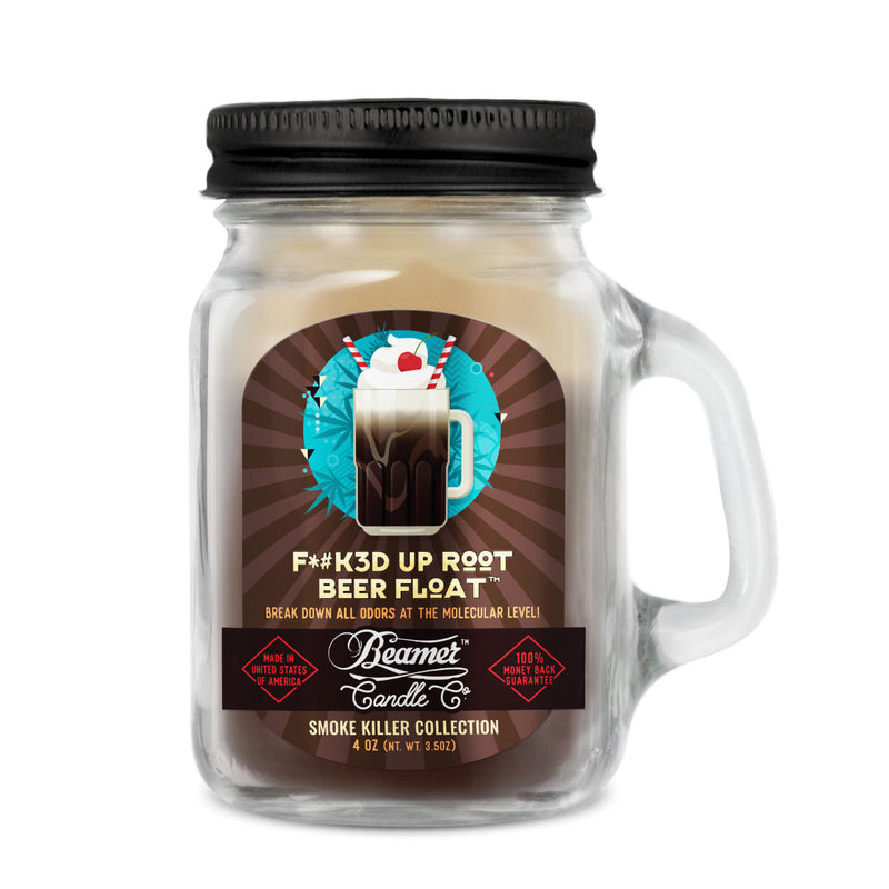 Beamer Candle Co. - Mason Jar Duftkerze mit Glasgriff und Deckel (4 Oz)