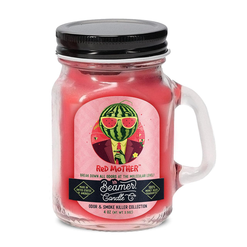 Beamer Candle Co. - Mason Jar Duftkerze mit Glasgriff und Deckel (4 Oz)